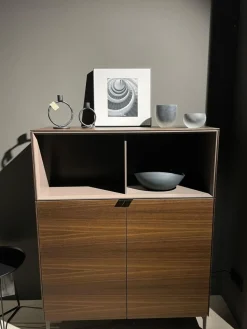 Kettnaker Vitrinen & Highboards|Vitrine Soma Raucheiche Furnier Lack Taupe Beige Matt Inklusive Beleuchtung