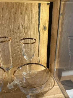 Natura Wohnwände & Tv-Lowboards|Vitrine Tucson Wildeiche Massiv Gebürstet Und Lack Graphitgrau Mit Beleuchtung