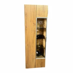 Voglauer Vitrinen & Highboards|Vitrine V-Alpin AV64G Korpus Eiche Altholz Front Glas Glänzend Eintürig
