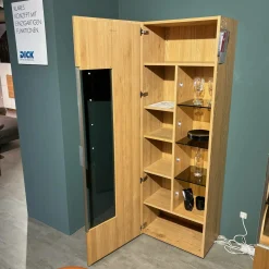 Voglauer Vitrinen & Highboards|Vitrine V-Alpin AV64G Korpus Eiche Altholz Front Glas Glänzend Eintürig