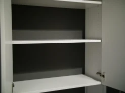 WK Wohnen Vitrinen & Highboards|Vitrine WK 419 Intono 62462 Lack Steingrau 407 Rückwand Lack Quarz- Lin