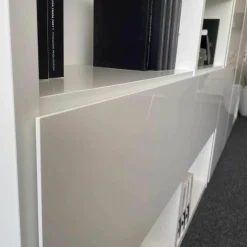Interlübke Wohnwände & Tv-Lowboards|Wandabwicklung Studimo Lack Schneeweiß M03 mit Schwenktüren 2 Schub 1 Klappe