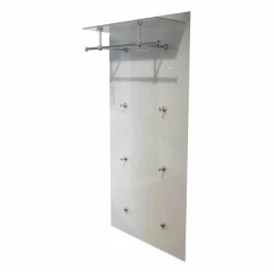 D-TEC Garderoben|Wandgarderobe Pacific Mit Wandpaneel Garderobenstange Mit Hutablage 2 Haken-Set Ultrawhite