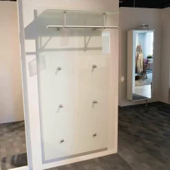 D-TEC Garderoben|Wandgarderobe Pacific Mit Wandpaneel Garderobenstange Mit Hutablage 2 Haken-Set Ultrawhite