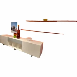 Kettnaker Wohnwände & Tv-Lowboards|Wandkombination Alea Solo Lack Weiß Matt Und Blutorange