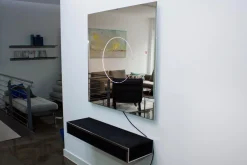 YOMEI Konsolen|Wandkonsole Smart Console Wandmontiert Mikroleder Anthrazit 03 Poliert