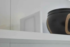 WK Wohnen Wohnwände & Tv-Lowboards|WK 409 Artena Hochglanz Schwarz Hartweiß mit Beleuchtung