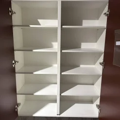 Nobilia Wohnwände & Tv-Lowboards|Wohnkombination 371 Riva Lack 842 Beton Sand Beige Und 122 Sand Rot Mit Beleuchtung