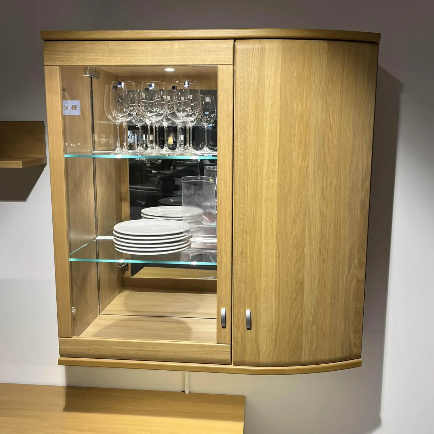 Rietberger Möbelwerke Wohnwände & Tv-Lowboards|Wohnkombination Kiana VS 66540 Eiche Massiv Sand 2206 Mit Beleuchtung