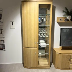 Rietberger Möbelwerke Wohnwände & Tv-Lowboards|Wohnkombination Kiana VS 66540 Eiche Massiv Sand 2206 Mit Beleuchtung