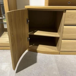 Rietberger Möbelwerke Wohnwände & Tv-Lowboards|Wohnkombination Kiana VS 66540 Eiche Massiv Sand 2206 Mit Beleuchtung