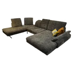 Activineo Wohnlandschaften|Wohnlandschaft Bailey Stoff Renegade 168 Plumb Grau Metallfüße Schwarz