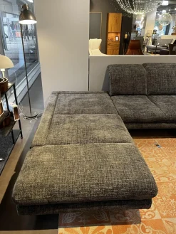 Activineo Wohnlandschaften|Wohnlandschaft Bailey Stoff Renegade 168 Plumb Grau Metallfüße Schwarz