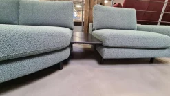 DFM Ecksofas|3-Sitzer-Sofas|Wohnlandschaft Belladonna Stoff Dream 122 Cloud MF1 Metall Schwarz