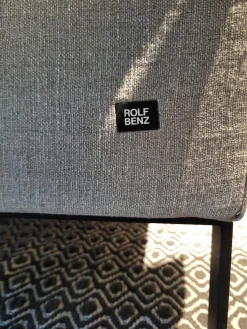 Rolf Benz Wohnlandschaften|Wohnlandschaft Cara Stoff 14.162 Steingrau Fuß Kufe Stahl Schwarz