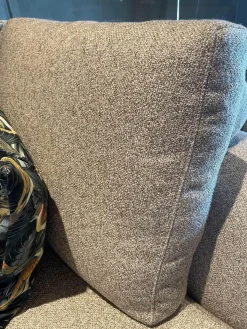 Bielefelder Werkstätten Wohnlandschaften|Wohnlandschaft Ecksofa Long Island Stoff T BW1763-575 Creme Metallfuß Matt Bronze