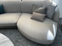 Giorgetti Ecksofas|Wohnlandschaft Ecksofa Vesper Stoff Penny Kat. D 6718 Acier Grau