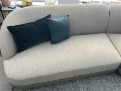 Giorgetti Ecksofas|Wohnlandschaft Ecksofa Vesper Stoff Penny Kat. D 6718 Acier Grau