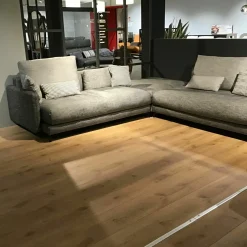 Rolf Benz Wohnlandschaften|Wohnlandschaft Nuvola Stoff 17.100 Schwarz-Weiß Gemustert 437x292