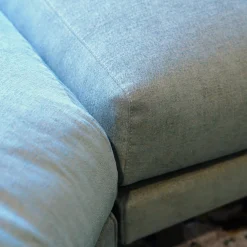 Molteni & C Wohnlandschaften|Wohnlandschaft Octave Bezug Stoff Wing WG243 Grau Grün Gestell Metall Zinnfarbig Lackiert Inklusive Kissen