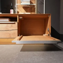 Decker Wohnwände & Tv-Lowboards|Wohnwand 2020 Asteiche Geölt Braun Glas Optiwhite Weiß