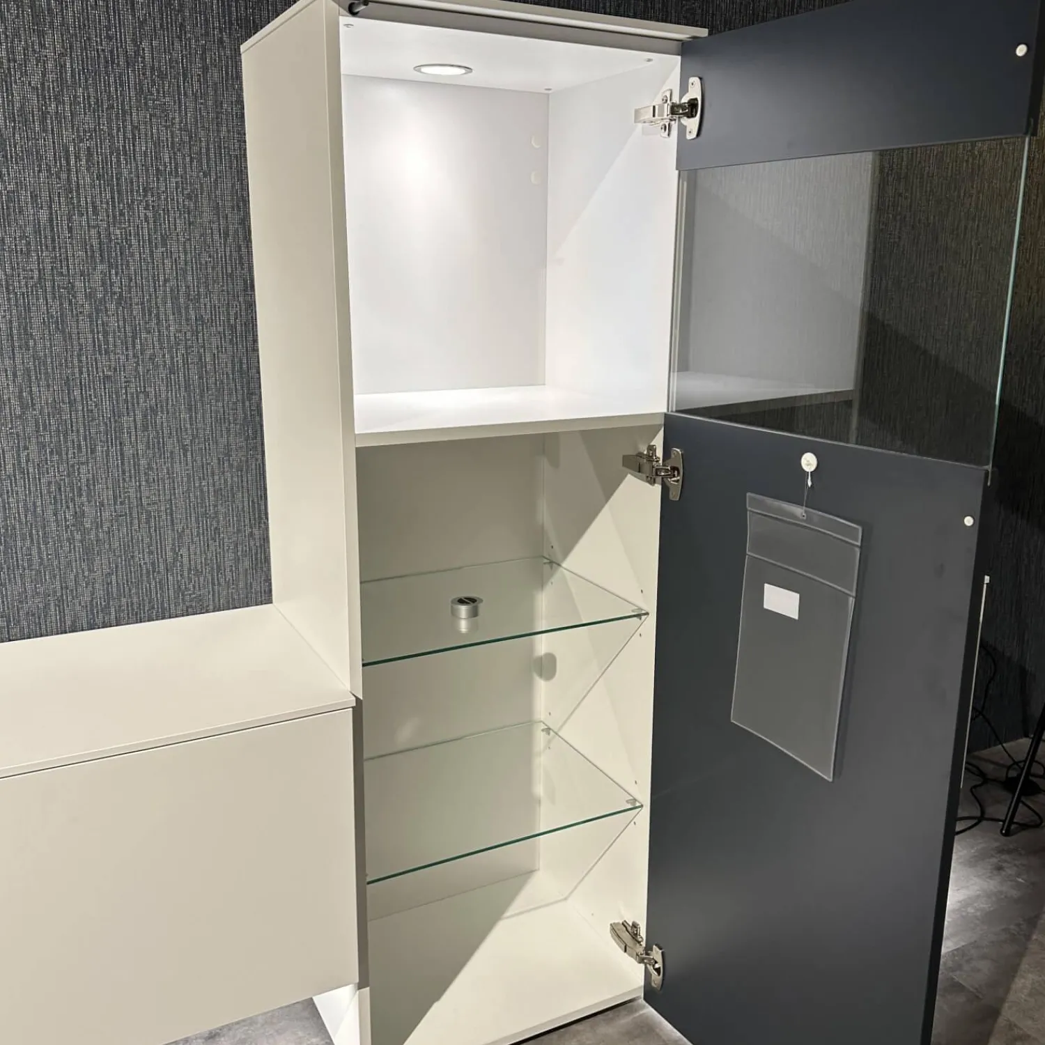 Nobilia Wohnwände & Tv-Lowboards|Wohnwand 945 Easytouch Lacklaminat 967 Alpinweiß Mit Beleuchtung