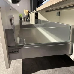 Nobilia Wohnwände & Tv-Lowboards|Wohnwand 945 Easytouch Lacklaminat Sand Beige Ultramatt Abdeckplatte Eiche Montreal