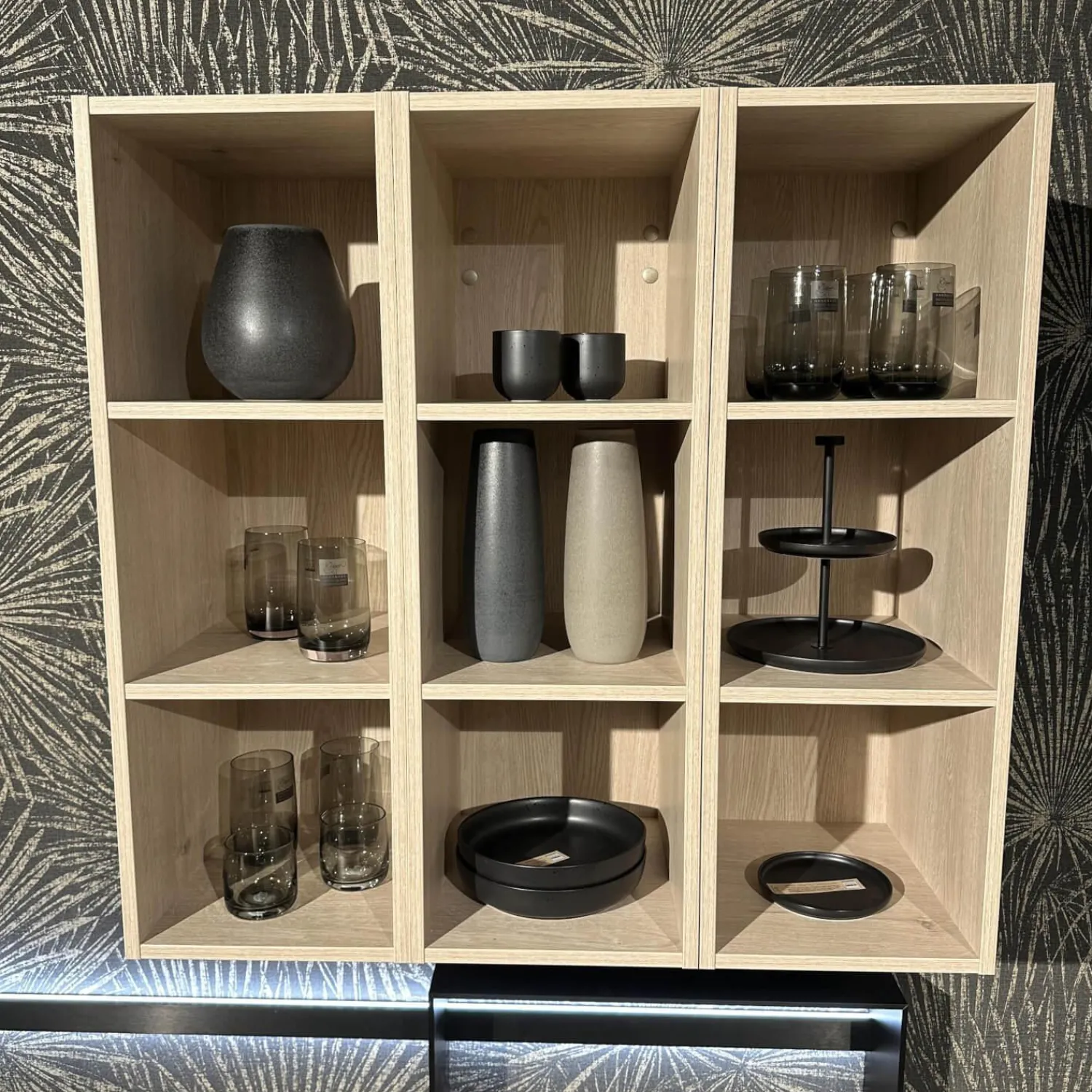 Nobilia Wohnwände & Tv-Lowboards|Wohnwand 945 Easytouch Lacklaminat Sand Beige Ultramatt Abdeckplatte Eiche Montreal