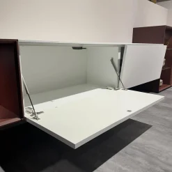 Nobilia Wohnwände & Tv-Lowboards|Wohnwand 945 Easytouch Lacklaminat Alpinweiß Und Rot Mit Beleuchtung