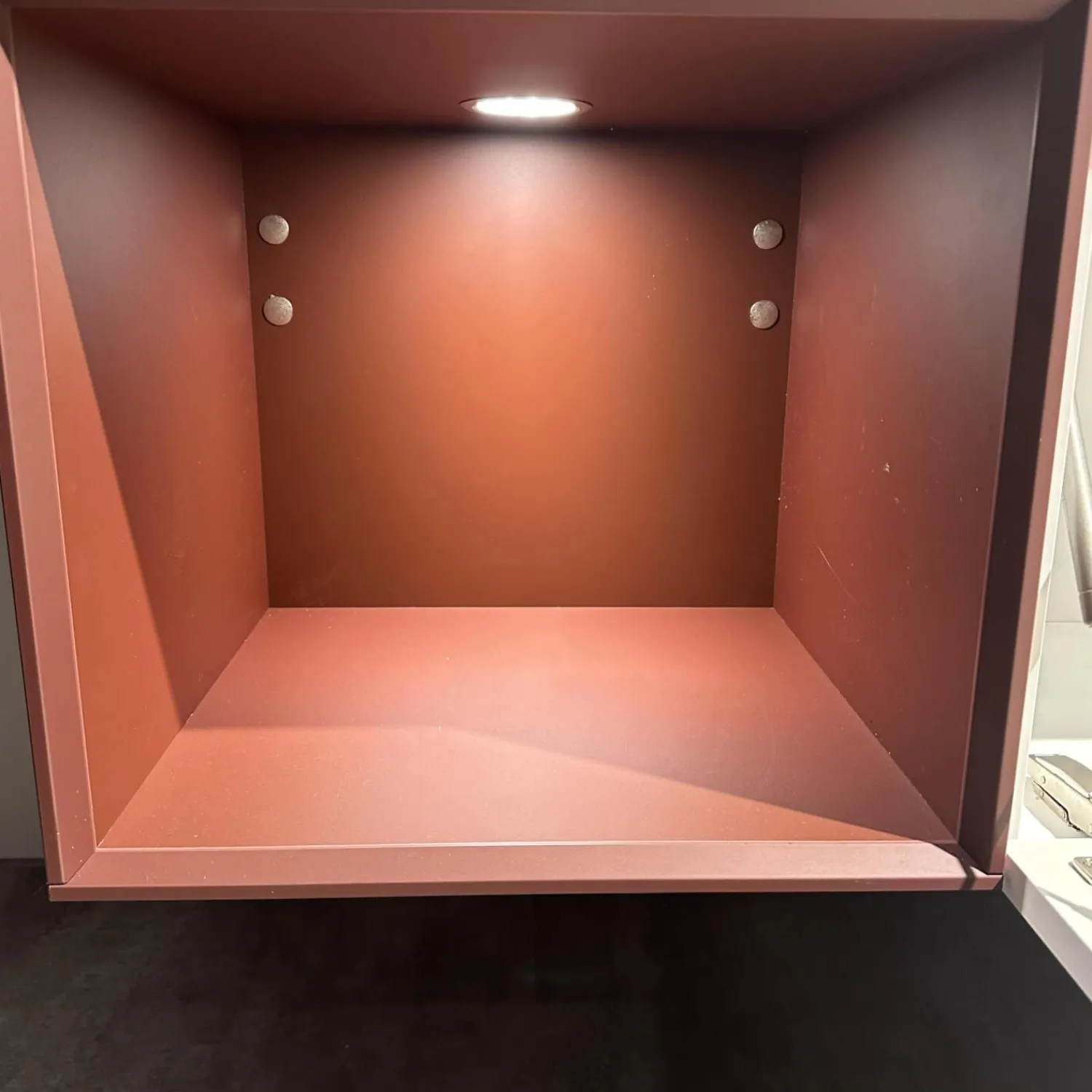 Nobilia Wohnwände & Tv-Lowboards|Wohnwand 945 Easytouch Lacklaminat Alpinweiß Und Rot Mit Beleuchtung