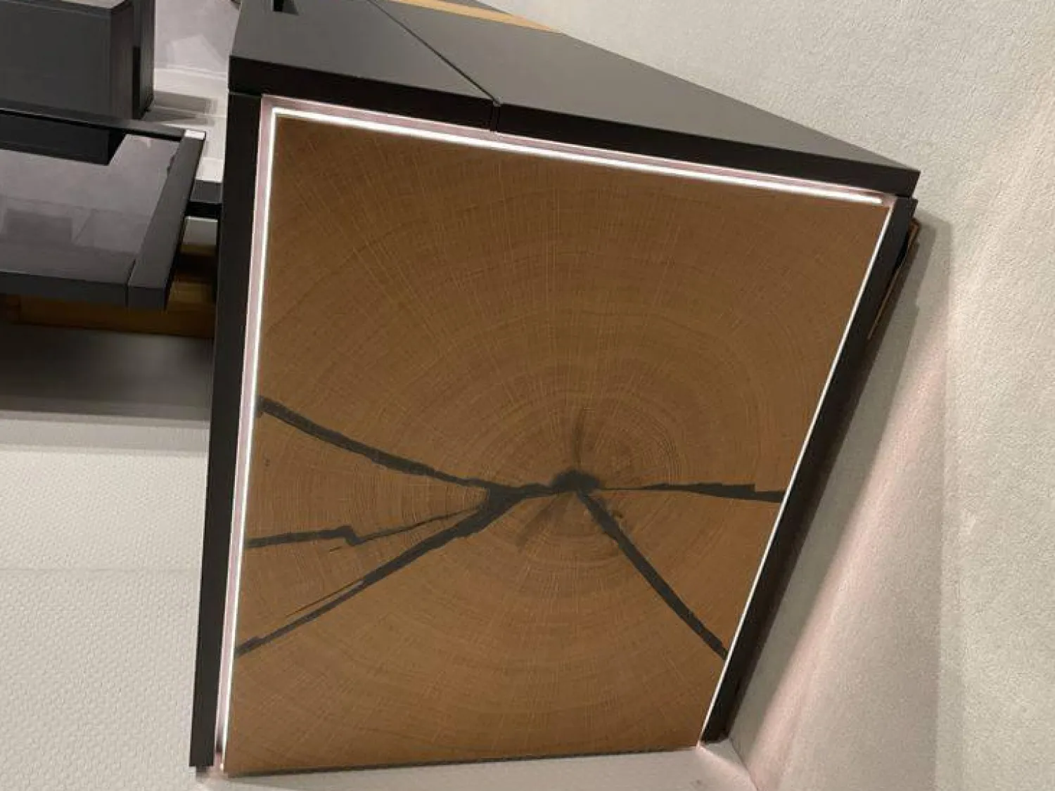 Schröder Franz Wohnwände & Tv-Lowboards|Wohnwand 2023 Lack Carbongrau Akzente Hirnholz Salzkammerguteiche Inklusive Beleuchtung