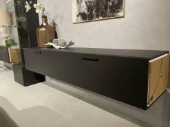 Schröder Franz Wohnwände & Tv-Lowboards|Wohnwand 2023 Lack Carbongrau Akzente Hirnholz Salzkammerguteiche Inklusive Beleuchtung Mit Fernsteuerung