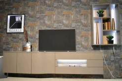 WK Wohnen Wohnwände & Tv-Lowboards|Wohnwand 420 Viva Glattlack Sienna