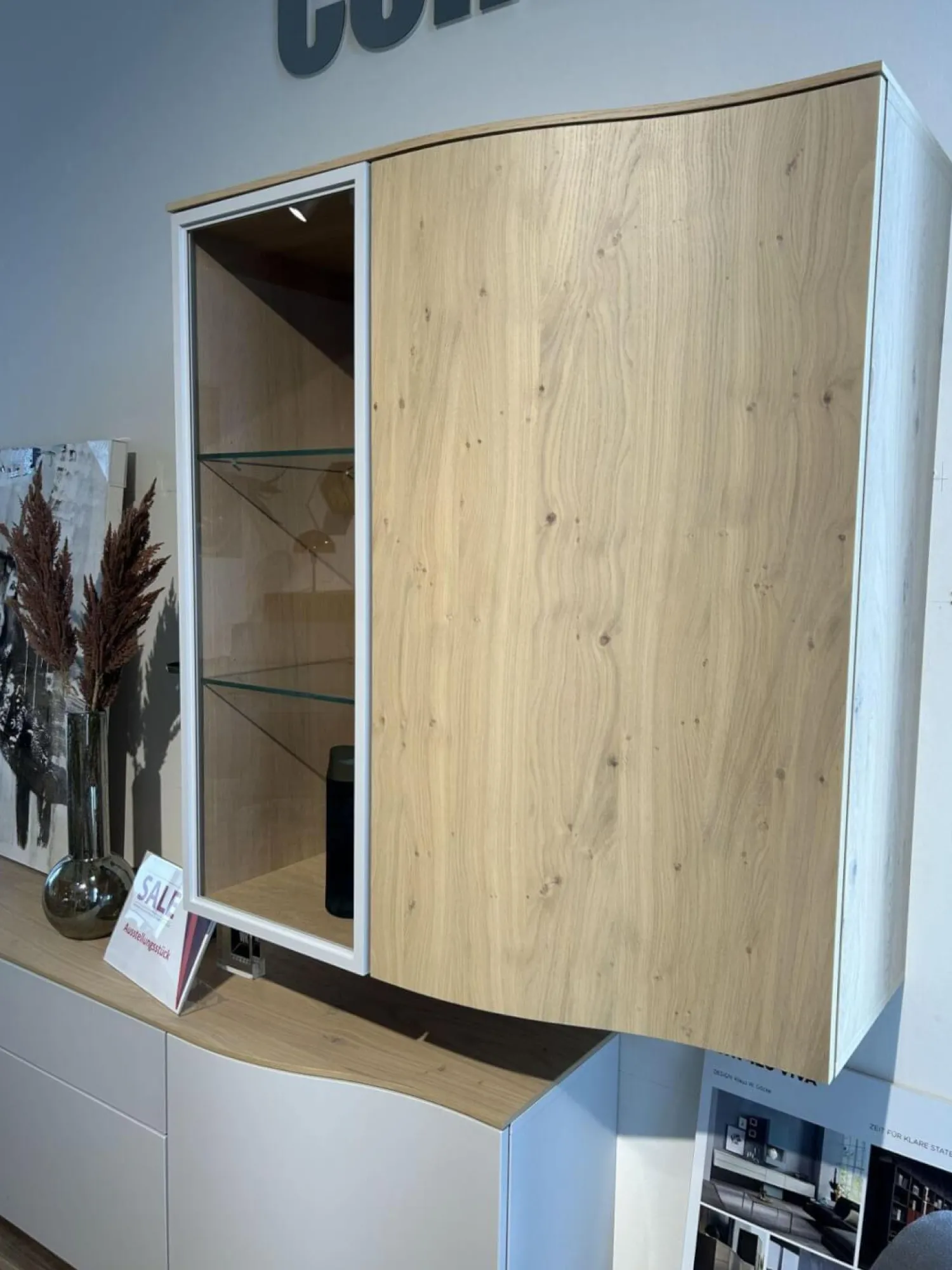 WK Wohnen Wohnwände & Tv-Lowboards|Wohnwand 420 Viva Holz Glattlack Steingrau Grau Mit Push-Beschlag