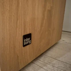 Voglauer Wohnwände & Tv-Lowboards|Wohnwand 2004 Wildeiche Rustiko Schwarz Und Echtholzfurnier Griff Aluminium Anthrazit Mit Beleuchtung