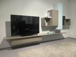 Kettnaker Wohnwände & Tv-Lowboards|Wohnwand Alea Lack Matt Kristallblau Seide Glas