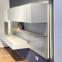 Kettnaker Wohnwände & Tv-Lowboards|Wohnwand Alea Lack Weiß Steingrau