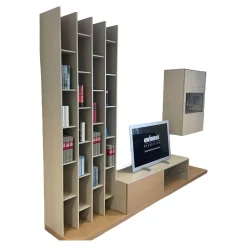 Gwinner Wohnwände & Tv-Lowboards|Wohnwand Allio Holz Lack Oliv Eiche Satin