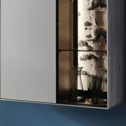 Hartmann Wohnwände & Tv-Lowboards|Wohnwand Alva Fango Mattglas mit Beleuchtung