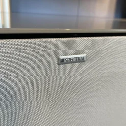 Spectral Smart Furniture Kommoden & Sideboards|Wohnwand Ameno Cement Glas Korpus CM Cement Satiniert Grau Weiß Inklusive TV Halterung Und Soundsystem Ohne Dekorationen