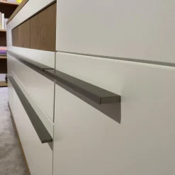 Gwinner Wohnwände & Tv-Lowboards|Wohnwand Atena Lack Lack Seidenmatt Weiß Akzente Balkeneiche Honig Inklusive Beleuchtung Ohne Deko