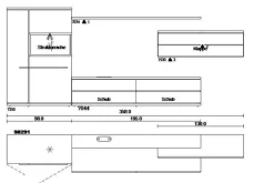 Musterring Wohnwände & Tv-Lowboards|Wohnwand Aterno Front Und Korpus Schiefergrau Grau Absetzung Eiche Struktur Inklusive LED Beleuchtung