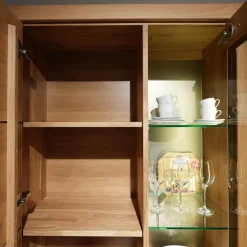 Wöstmann Wohnwände & Tv-Lowboards|Wohnwand Aurum 0020 Wildeiche Massiv Soft Gebürstet Inklusive LED-Beleuchtung