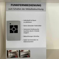 Gwinner Wohnwände & Tv-Lowboards|Wohnwand Bohle Lack Weiß Struktureiche Geräuchert mit Beleuchtung