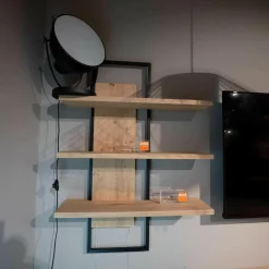 Global Wohnwände & Tv-Lowboards|Wohnwand Cabrera Asteiche Massiv Bianco Geölt Mit Beleuchtung