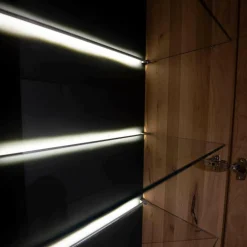 Global Wohnwände & Tv-Lowboards|Wohnwand Cabrera Asteiche Massiv Bianco Geölt Mit Beleuchtung