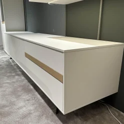 Gwinner Wohnwände & Tv-Lowboards|Wohnwand Calea Lack Seidenmatt Weiß Akzent Wildeiche Natur Mit LED Beleuchtung