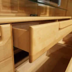 Wöstmann Wohnwände & Tv-Lowboards|Wohnwand Cantana 3000 Erle Massiv Inklusive Beleuchtung Und Flachtrafo Ohne Fernseher