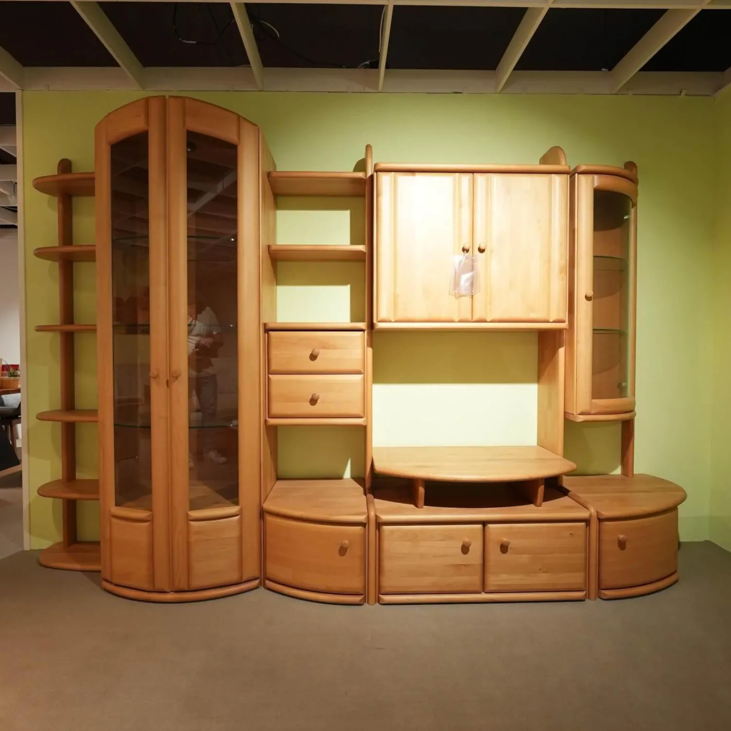 Wöstmann Wohnwände & Tv-Lowboards|Wohnwand Cantana Erle Massiv Mit TV-Aufsatz