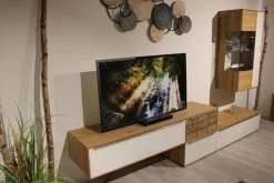 Decker Wohnwände & Tv-Lowboards|Wohnwand Carson Asteiche Massiv Bianco Geölt